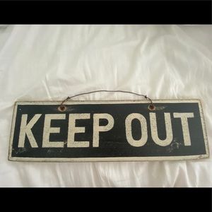 Keep out brandy Melville sign
